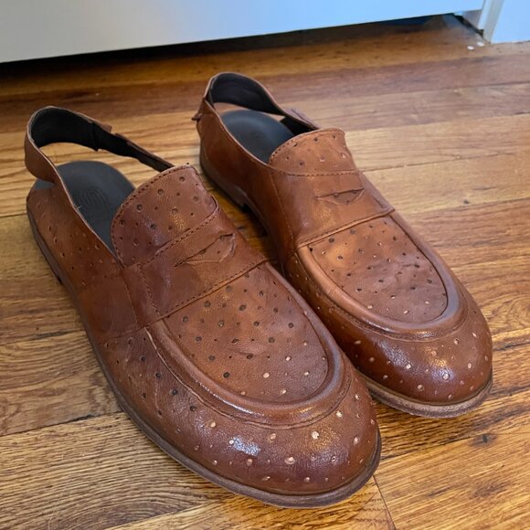 Untamed Street Vero Cuomio HARPER rich-tan slingback loafers - Picture 7 of 7